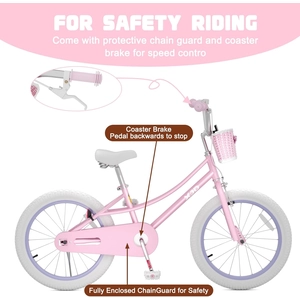 XJD Girls Bike for 2-12 Years Old Kids 12 14 16 20 Inch Toddler Bike,Retro Style Kids Bike with Training Wheels, 20 Inch Girl Bicycle with Kickstand