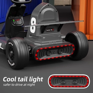 XJD 24V 7Ah Battery Electric Go Kart with Adjustable Seat, Powered Pedal Go Karts for Kids Youths Christmas Birthday Gifts for 3 Years and Up 7.5MPH (Deep Back, 24V)